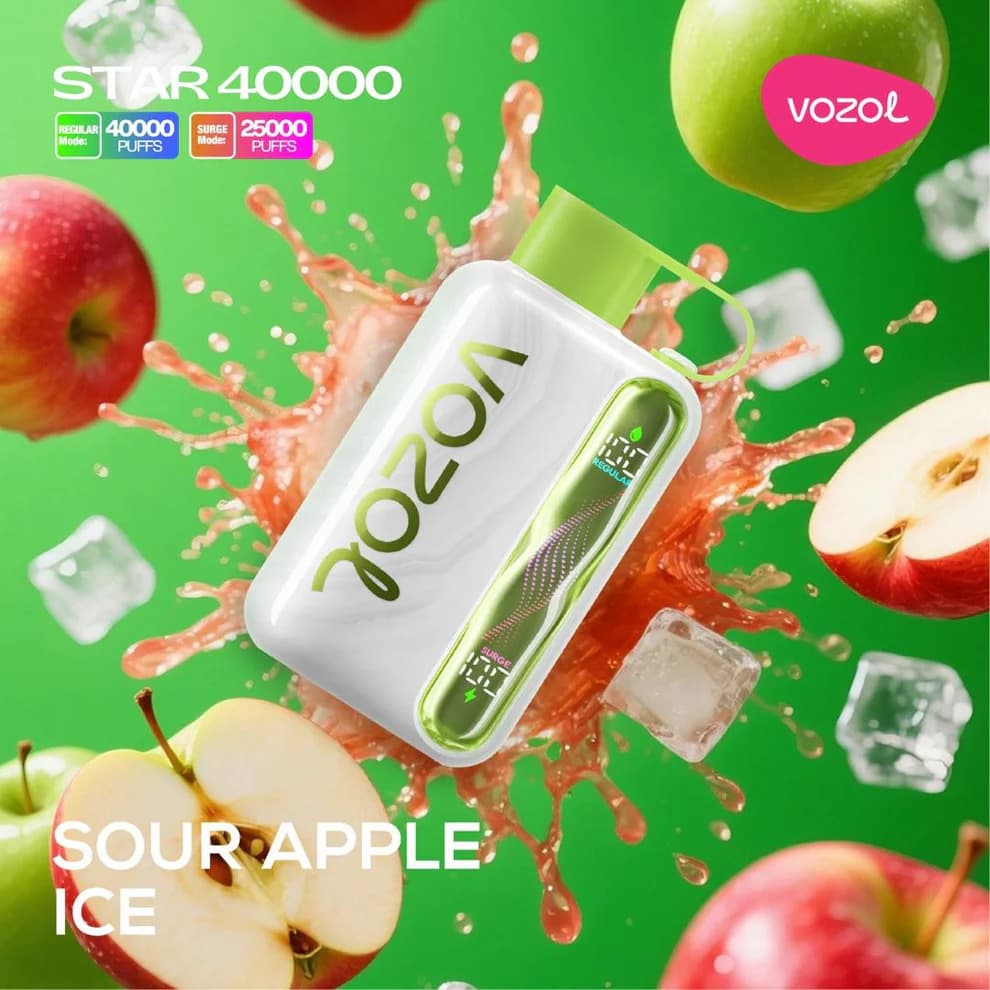 Vozol Star 40000 Sour Apple İce